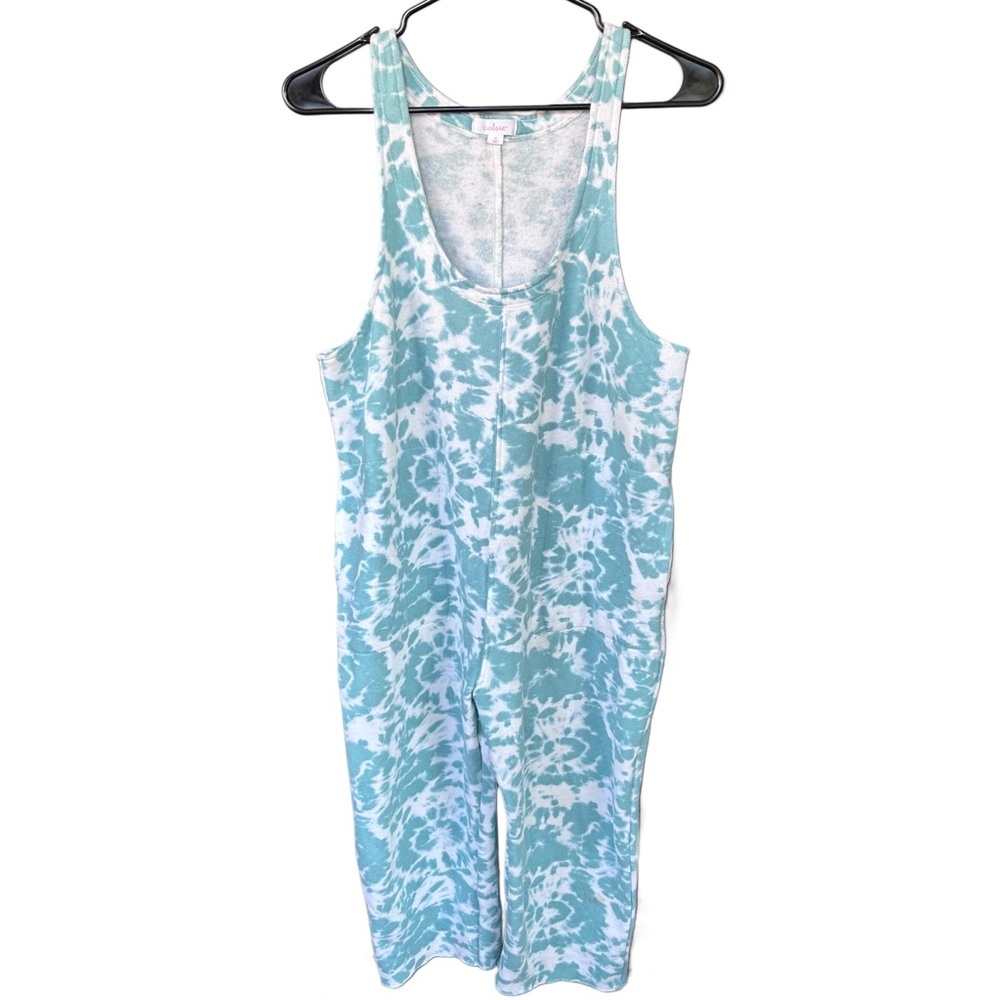 Colsie Blue and White Tie-Dye Top